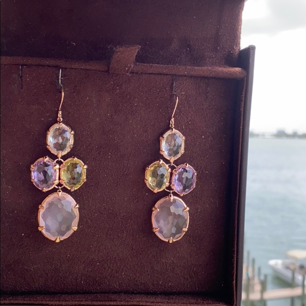 Ippolita Rock Candy Rose Gold Cascade Earrings - Picture 3 of 4
